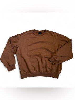 H&M Brown Relaxed Fit Crewneck Sweatshirt Size L